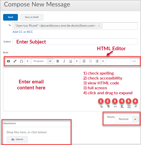 Online Campus Compose Email